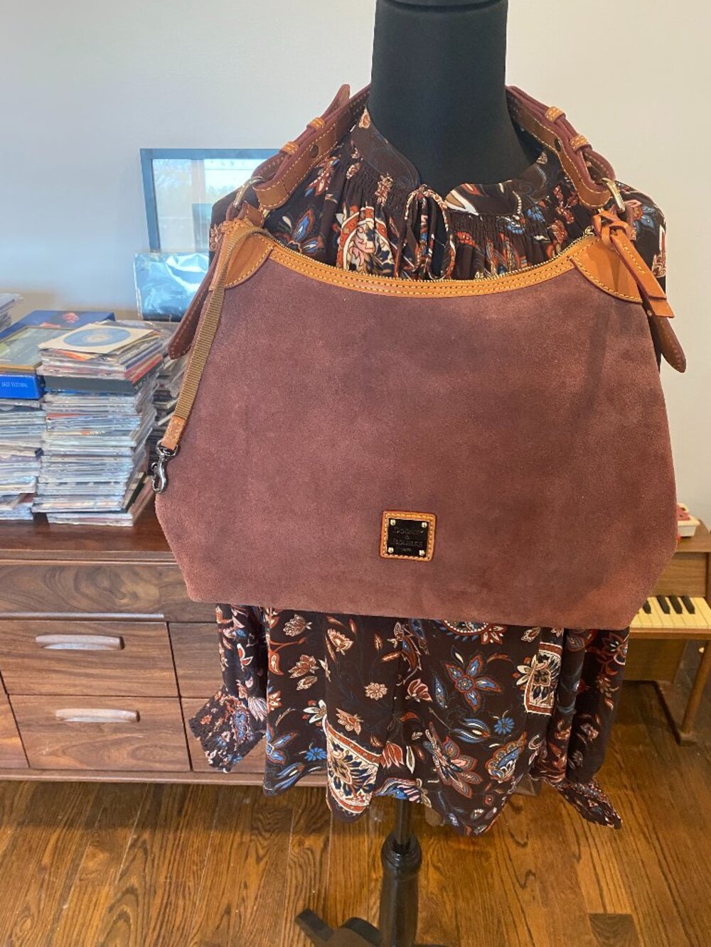 Dooney & Bourke Suede Hobo Shoulder Bag